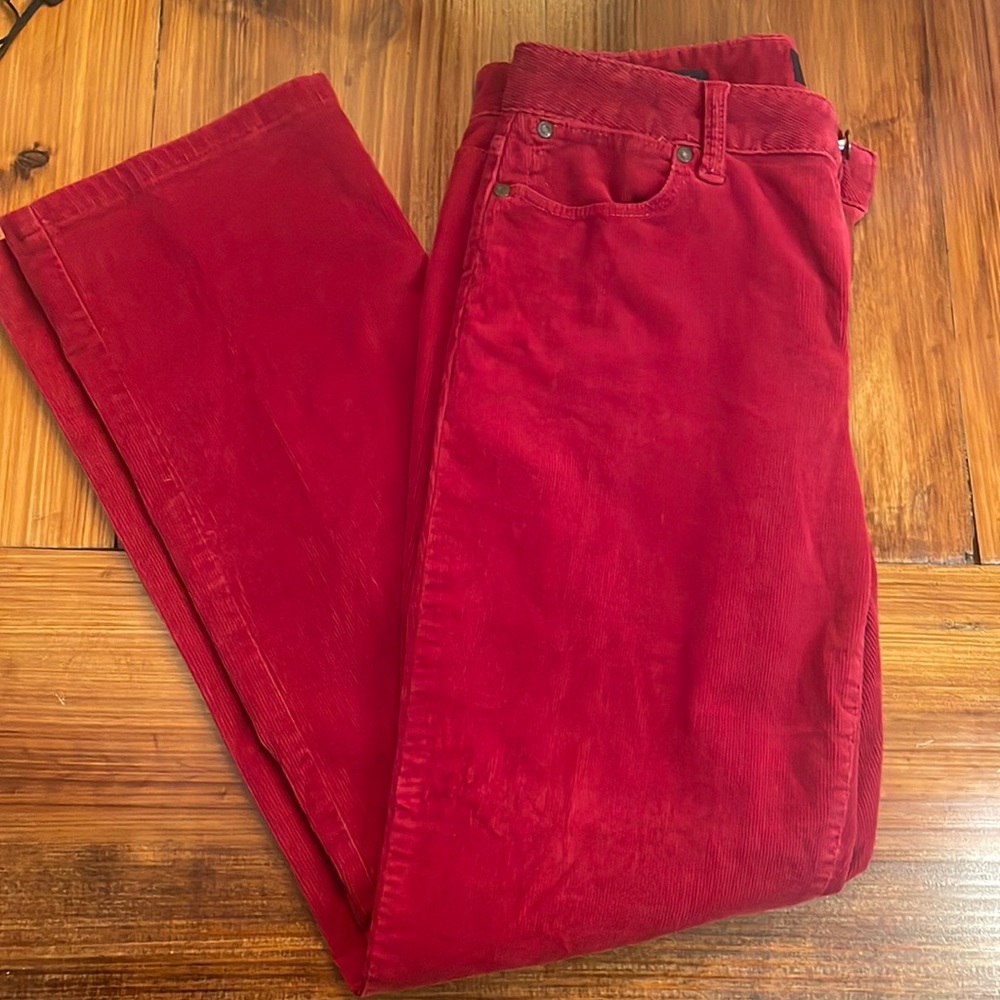 Women’s Deep Red Corduroy pants